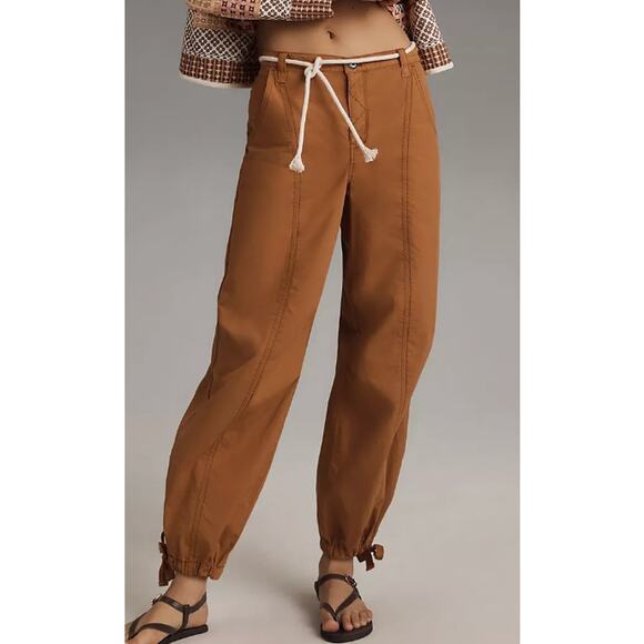 Anthropologie Pilcro Tactical Utility Jogger Pants | M, Cinnamon Brown NWT $128 - Picture 2 of 12